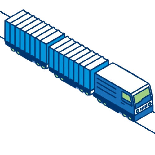 Illustration d’un camion à grande capacité en route, symbolisant la traçabilité Nexline dans la logistique terrestre