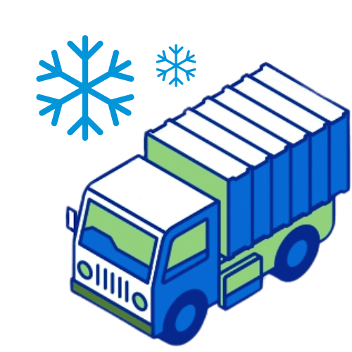 Camion avec flocons – transport sous chaîne du froid Nexline