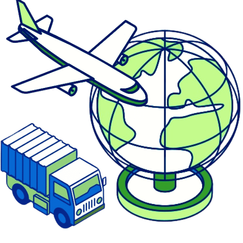 Illustration de la logistique combinée terrestre et aérienne – Nexline transport multimodal