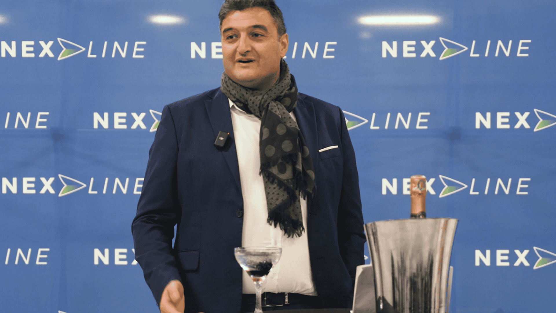 Loïc Benattar during the pre-inauguration of Nexline’s new offices in Villeneuve d’Ascq