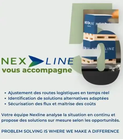 perturbations logistiques mondiales avec solutions Nexline pour sécuriser les flux et réduire les coûts supply chain