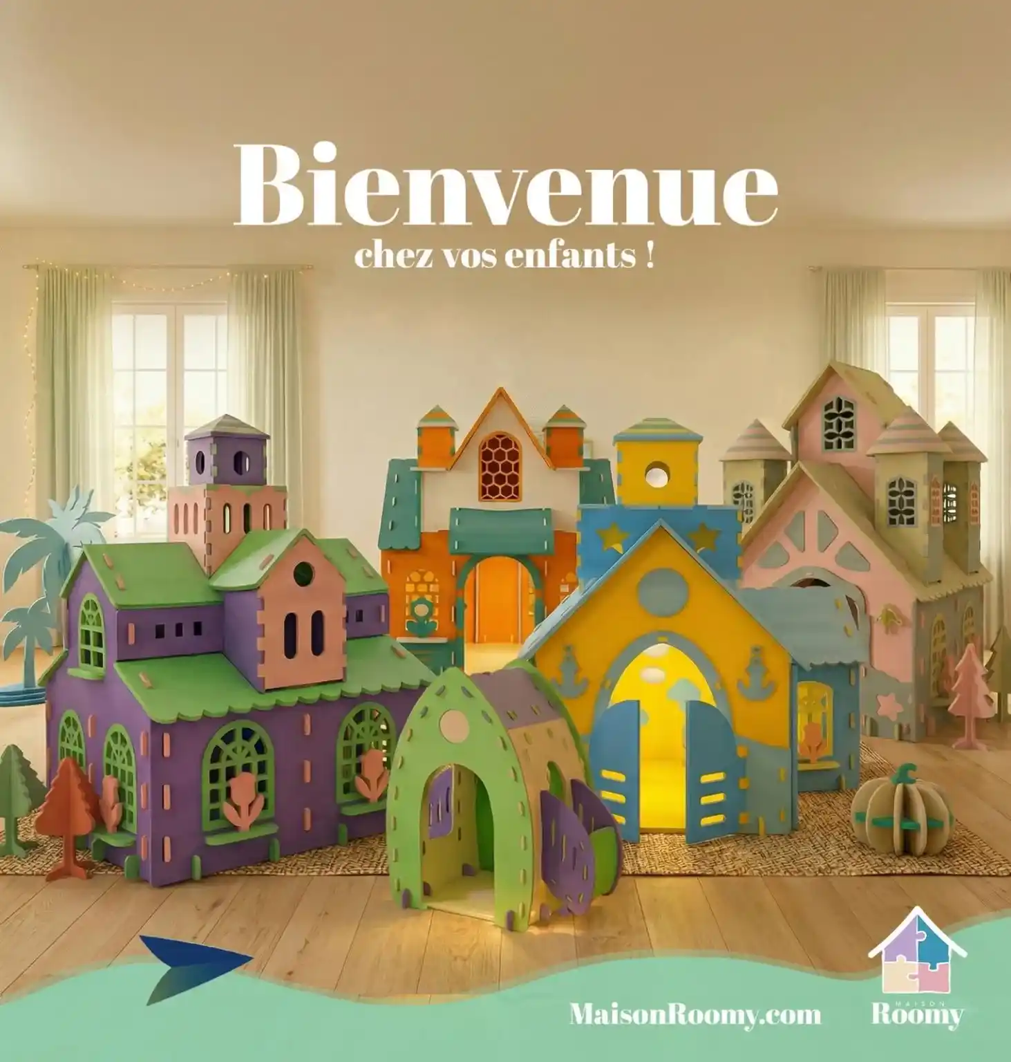 cabanes en mousse pour enfants Maison Roomy import export logistique avec Nexline Group pour un lancement produit réussi