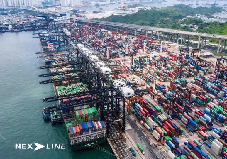 Fret maritime et congestion dans un port chinois