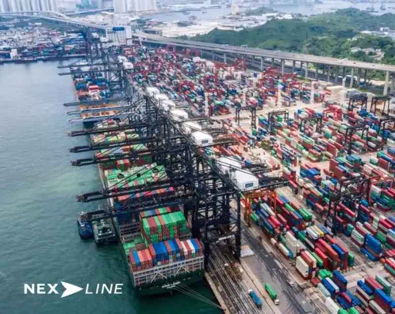 Fret maritime et congestion dans un port chinois
